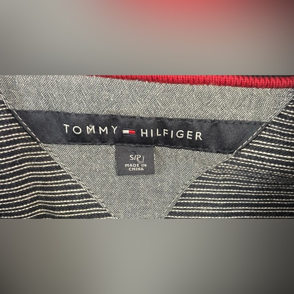 Tommy Hilfiger Sweater Adult Small Blue Cardigan Knit Pockets Striped Mens - Picture 5 of 12